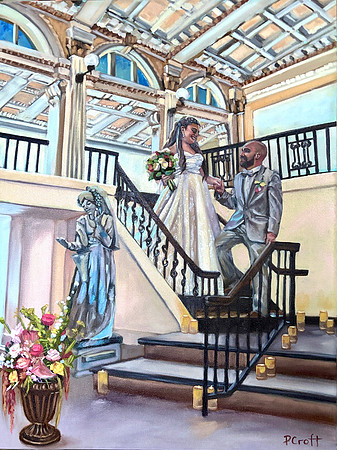 Live Painting @ PVD Library, RI 18"x24" 2025