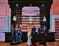 Live Painting - Wedding @ Cescaphe Ballroom, Philadelphia 30"x40" 2022