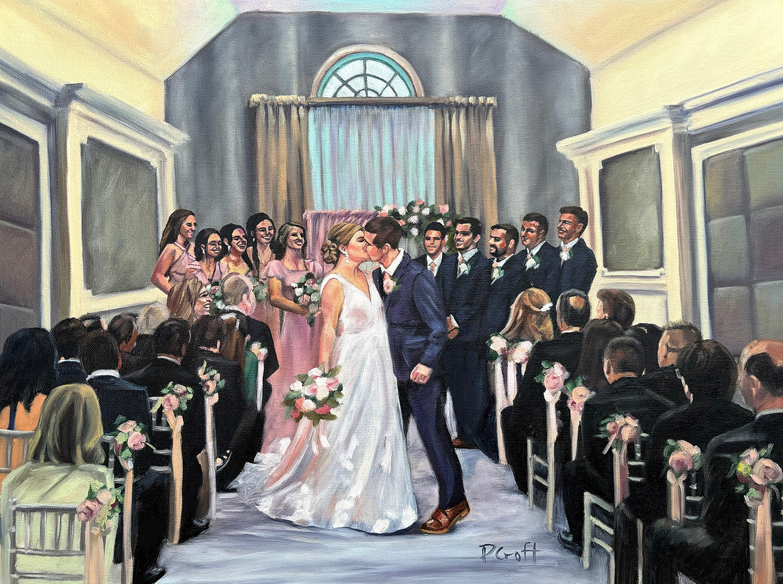 Live Painting @ Maplewood Country Club, NJ 18"x24" 2023