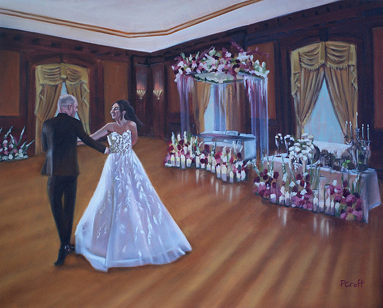 Live Painting @ Union League, PA 24"x30" 2024