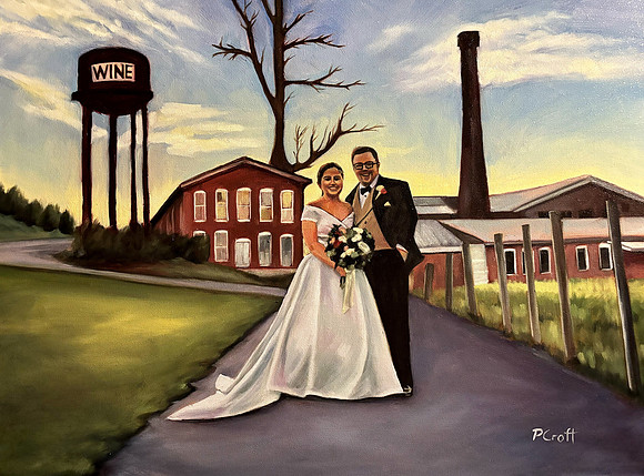 Live Painting @ City Winery, Hudson Valley, NY 18"x24" 2023